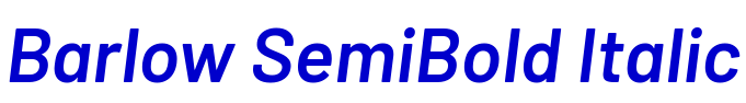 Barlow SemiBold Italic 字体